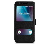 moex® Étui à clapet Style Cuir Compatible avec Samsung Galaxy S9 | Support/fenêtre Transparente, Noir