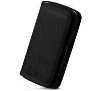 moex Étui de ceinture en maille pour Motorola ThinkPhone 25 - Avec fermeture Velcro horizontale - Avec clip de ceinture - En nylon robuste - Avec support pour ceinture - Noir