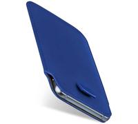 moex Étui de protection à clipser pour Doro 8200 - Ultra fin - En cuir végétalien - Protection complète à 360 ° - Avec tiroir - Bleu