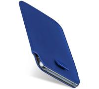 moex Étui de protection à clipser pour Google Pixel 8a - Ultra fin - En cuir végétalien - Protection complète à 360 ° - Avec tiroir - Bleu