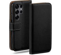 moex Étui de protection à rabat en cuir synthétique pour Samsung Galaxy S25 Ultra avec compartiment pour cartes - Noir