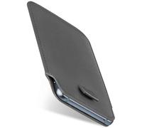 moex Étui de protection à rabat pour Nokia X3-02 - Ultra fin - En cuir végétalien - Protection complète à 360 ° - Avec tiroir - Gris