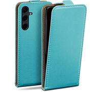 moex Étui de protection à rabat pour Samsung Galaxy A35 5G - Protection complète à 360° - En cuir végétalien - Avec rabat vertical - Turquoise