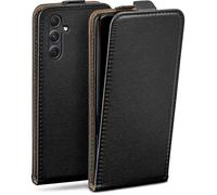 moex Étui de protection à rabat pour Samsung Galaxy A54 5G - Avec protection à 360° - Avec film de protection d'écran - En cuir synthétique - Noir