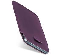 moex Étui de protection à rabat ultra fin pour Doro 8200 - En cuir végétalien - Protection complète à 360 ° - Avec tiroir - Violet