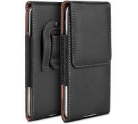 moex Étui de protection plug pour Emporia SMART.5 mini - Avec clip de ceinture - En cuir synthétique - Pour téléphone portable - Noir