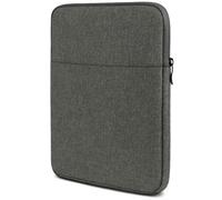moex Étui de protection pour liseuse électronique Kobo Sage - Avec fermeture éclair et compartiment pour accessoires - En tissu doux - Rembourré - Minimaliste - Gris foncé