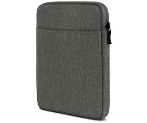 moex Étui de protection pour liseuse électronique Pocketbook InkPad Color 3 avec fermeture éclair et compartiment pour accessoires, en tissu doux rembourré, housse de protection minimaliste, gris