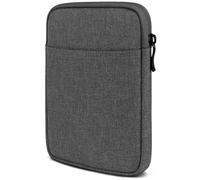 moex Étui de protection pour liseuse électronique Pocketbook Verse Lite - Avec fermeture éclair et compartiment pour accessoires - En tissu rembourré - Minimaliste - Gris foncé