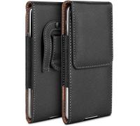 moex Étui de protection pour Realme 14T 5G avec clip de ceinture, étui de ceinture pour téléphone portable en cuir PU, étui de protection pour téléphone portable, étui de protection en cuir, noir