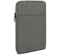 moex Étui pour tablette Volla - Housse avec compartiment pour accessoires, housse de protection en fibre de polyester minimaliste avec fermeture éclair, imperméable, gris foncé