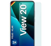 moex Film de protection transparent compatible avec Huawei Honor View 20 - film protecteur d'écran HD, film fin résistant aux rayures, lot de 3, Ultra-Clair