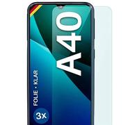 moex Film de protection transparent compatible avec Samsung Galaxy A40 - film protecteur d'écran HD, film fin résistant aux rayures, lot de 3, Ultra-Clair