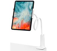 moex FlexGrip Support flexible en col de cygne pour tablette, téléphone portable et liseuse e-book Compatible avec iPad mini 2 3 4 Air Pro/MediaPad T5 T3/Galaxy Tab S6 Lite A7, blanc