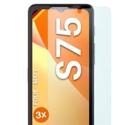moex® FlexProtect Film de Protection Mat Compatible avec CAT S75 Film Anti Reflets, Anti Reflex Film de Protection d'écran, Mat Film d'Écran Robuste et Résistant aux Rayures - Lot de 3