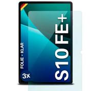moex FlexProtect Lot de 3 films de protection d'écran compatibles avec Samsung Galaxy Tab S10 FE Plus, seulement 0,2 mm d'épaisseur, ultra transparent et extra résistant aux rayures