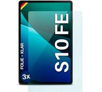 moex FlexProtect Lot de 3 films de protection d'écran compatibles avec Samsung Galaxy Tab S10 FE seulement 0,2 mm d'épaisseur, ultra transparent et extra résistant aux rayures