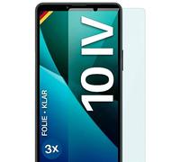 moex FlexProtect Lot de 3 films de protection d'écran compatibles avec Sony Xperia 10 IV seulement 0,2 mm d'épaisseur, ultra transparent et ultra résistant aux rayures