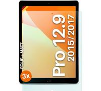 moex® FlexProtect Lot de 3 films de protection d'écran mats compatibles avec Apple iPad Pro 12,9 (Gen 1/2), anti-reflets, film d'écran mat, robuste et résistant aux rayures