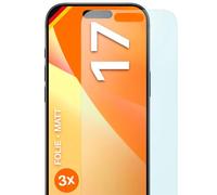moex FlexProtect Lot de 3 films de protection d'écran mats pour iPhone 17, anti-reflets, avec protection solaire, compatibles avec n'importe quelle coque de téléphone portable