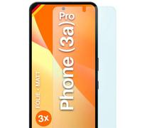 moex FlexProtect Lot de 3 films de protection d'écran mats pour Nothing Phone (3a) Pro - Anti-reflets - Avec protection solaire - Compatible avec n'importe quelle coque de téléphone portable