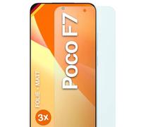 moex FlexProtect Lot de 3 films de protection d'écran mats pour Poco F7 - Anti-reflets - Avec protection solaire - Compatible avec n'importe quelle coque de téléphone portable