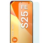 moex FlexProtect Lot de 3 films de protection d'écran mats pour Samsung Galaxy S25 FE - Anti-reflets - Avec protection solaire - Compatible avec n'importe quelle coque de téléphone portable