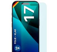 moex FlexProtect Lot de 3 films de protection d'écran pour iPhone 17 Ultra transparent HD 0,2 mm Compatible avec n'importe quelle coque Pose sans bulles Film de protection ultra résistant aux rayures