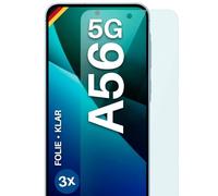 moex FlexProtect Lot de 3 films de protection d'écran pour Samsung Galaxy A56 5G Ultra transparent HD 0,2 mm Compatible avec n'importe quelle coque Pose sans bulles Film de protection ultra résistant