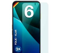 moex FlexProtect Lot de 3 films de protection d'écran ultra transparents HD 0,2 mm compatibles avec n'importe quelle coque - Pose sans bulles - Extra résistant aux rayures