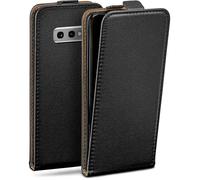 moex Housse à clapet à Fermeture aimantée Compatible avec Samsung Galaxy S10e | Simili Cuir, Noir