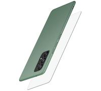 moex Lot 3 en 1 pour Samsung Galaxy A53 5G avec 2 films de protection d'écran en verre blindé, ultra fine et légère, [Alpha Case + verre ShockProtect], coque de protection anti-chocs, mat, olive