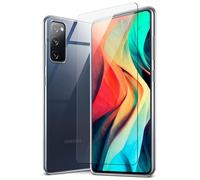 moex Lot 3 en 1 pour Samsung Galaxy S20 FE/FE 5G avec 2 films de protection en verre blindé [Aero Case + verre ShockProtect] Protection complète transparente en silicone
