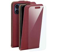 moex Lot 4 en 1 pour iPhone 17 Pro Max - Avec 3 films de protection - Protection complète à 360° - Étui à rabat + film FlexProtect - En cuir synthétique - Bordeaux