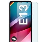moex Lot de 2 films de protection d'écran en verre blindé pour Motorola Moto E13, robuste et résistant aux rayures, incassable