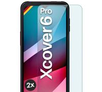 moex Lot de 2 films de protection d'écran en verre incassable pour Samsung Galaxy Xcover 6 Pro
