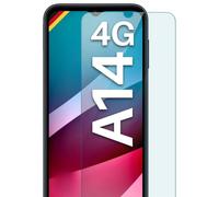 moex Lot de 2 films de protection d'écran en verre trempé pour Samsung Galaxy A14 (4G/5G) robuste et résistant aux rayures, film de protection d'écran en verre blindé incassable HD transparent