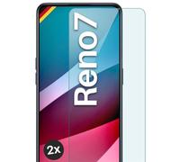 moex Lot de 2 Films de Protection d'Écran en Verre Trempé, Vitre de Protection Incassable, Compatible avec Oppo Reno7 (4G), Transparent