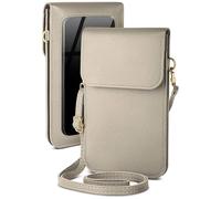 moex Nubia RedMagic 10 Air - Petit sac à main avec compartiment pour téléphone portable et fenêtre - 2 compartiments supplémentaires - Sac à bandoulière pour femme - Gris argenté