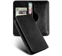 moex Purse Case pour Nubia Z70S Ultra Étui de protection à rabat en cuir synthétique avec compartiment pour cartes - Protection complète à 360 degrés - Noir