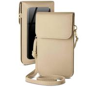 moex Sac à bandoulière pour téléphone portable pour iPhone Air - Petite pochette avec compartiment pour téléphone portable et fenêtre transparente, 2 compartiments supplémentaires - Mini sac à