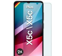 moex ShockProtect Lot de 2 films de protection d'écran en verre trempé pour Honor X5c/X5c Plus Dureté 9H Ultra transparent Compatible avec n'importe quelle coque