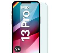 moex ShockProtect Lot de 2 films de protection d'écran en verre trempé pour iPhone 13 Pro Max Dureté 9H Compatible avec toutes les coques de téléphone portable
