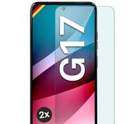 moex ShockProtect Lot de 2 films de protection d'écran en verre trempé pour Motorola Moto G17 Dureté 9H Compatible avec n'importe quel étui de téléphone portable