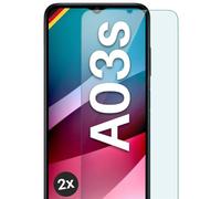 moex ShockProtect Lot de 2 films de protection d'écran en verre trempé pour Samsung Galaxy A03s Dureté 9H Compatible avec n'importe quelle coque de téléphone portable
