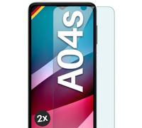 moex ShockProtect Lot de 2 films de protection d'écran en verre trempé pour Samsung Galaxy A04s Dureté 9H Compatible avec toutes les coques de téléphone portable