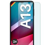 moex ShockProtect Lot de 2 films de protection d'écran en verre trempé pour Samsung Galaxy A13 (4G) Dureté 9H Compatible avec toutes les coques de téléphone portable