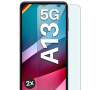moex ShockProtect Lot de 2 films de protection d'écran en verre trempé pour Samsung Galaxy A13 5G Dureté 9H Compatible avec n'importe quelle coque de téléphone portable