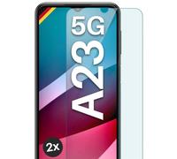 moex ShockProtect Lot de 2 films de protection d'écran en verre trempé pour Samsung Galaxy A23 5G Dureté 9H Compatible avec n'importe quelle coque de téléphone portable