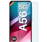 moex ShockProtect Lot de 2 films de protection d'écran en verre trempé pour Samsung Galaxy A56 5G Dureté 9H Compatible avec toutes les coques de téléphone portable